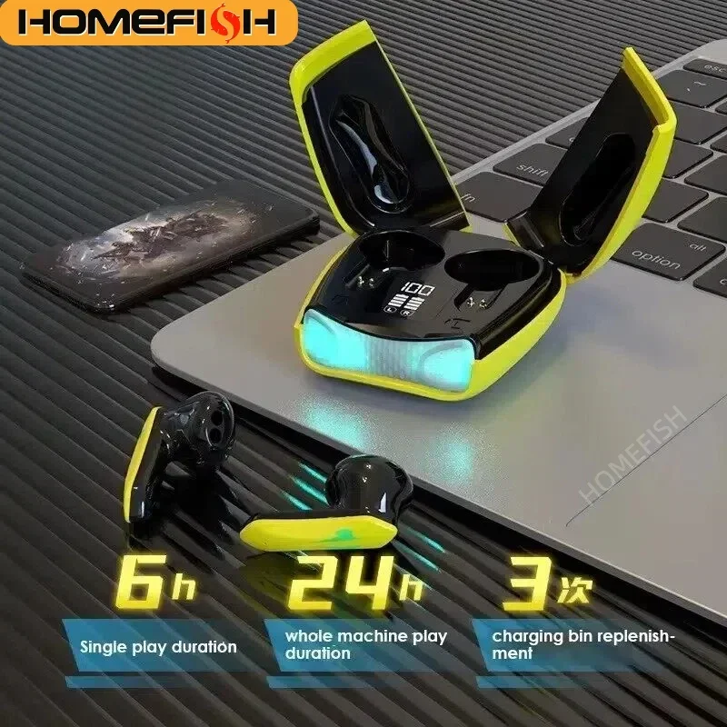 Earbuds Anc Wireless - HOMEFISH Earbud Nirkabel BT 5.2 Latensi