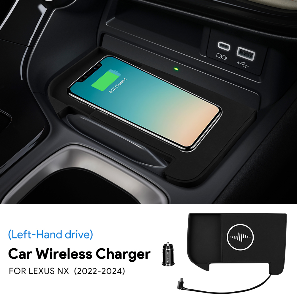 Wireless Phone Charger Pad - Untuk Lexus NX 2022 2023 2024