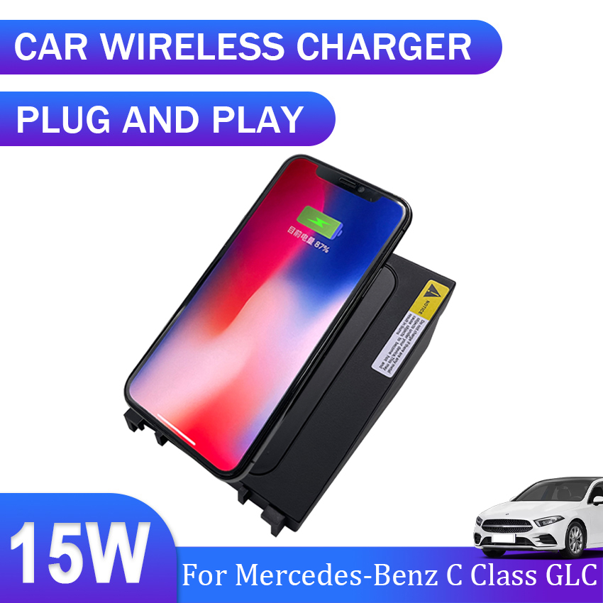 Wireless Phone Charger Pad - Pengisi Daya Nirkabel QI Mobil 15W,