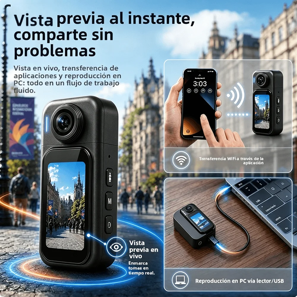 Kamera Vlog Mini WiFi 4K/1080P - Action Camera 4K ulasan dan harga